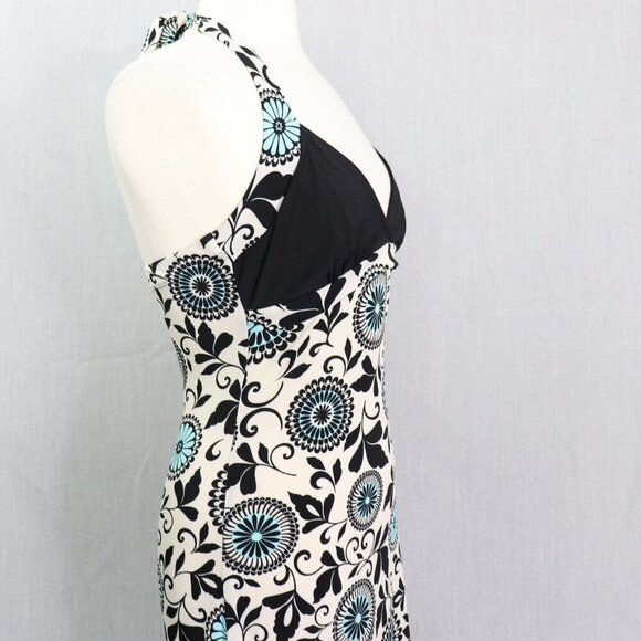 Ruby Rox Halter Maxi Dress M Retro 70s Floral Fit & Flare Boho Summer Beach - Picture 7 of 16